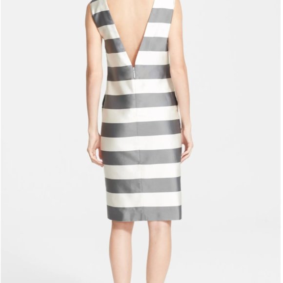 'Eloise' Stripe Mulberry Silk & Cotton Dress NWT - Picture 2 of 8